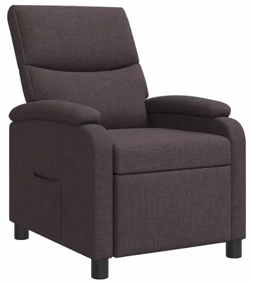 Image de vidaXL Fauteuil relax brun foncé Tissu