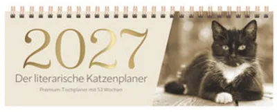Produktbild von Der literarische Katzenplaner Tischquerkalender 2027