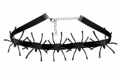 Productafbeelding van Kostuumaccessoire ketting Spider Black halloween