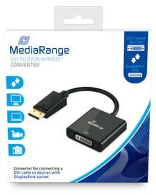 Zdjęcie produktu dla MediaRange MRCS174, 0,15 m, DVI, DisplayPort, Żeńska, Męska, Prosty