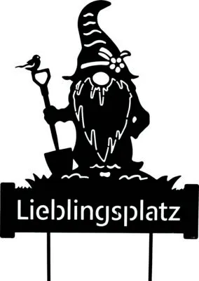 Produktbild von Gartenstecker Lafiora Lieblingsplatz Metall H 50 cm schwarz