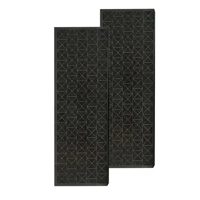 Produktbild von Stufenmatten - 2 Stück - 73x24 cm - Rutschfest - Gummi - Nach Innen und Außen - Hoher Rand - Sicherheit das ganze Jahr über