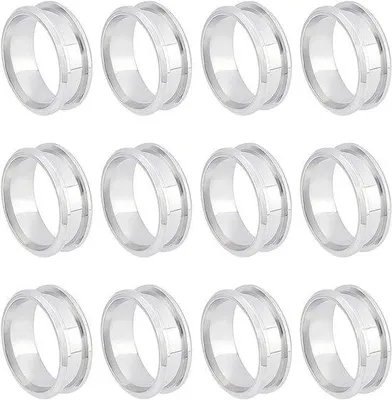 Produktbild von 12 Stück RVS Inlay-Ringe Maß 9 - Lege Ringen für Sieraden - Hypoallergen - Hochzeitsband Anfertigung