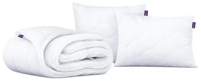 Produktbild von MKS MEBLE Ganzjahres Bettdecken-Set NATENA 160x200 mit 2 Kissen 40x80 – Hypoallergen, Ganzjahresdecke Atmungsaktiv & Waschbar, Hypoallergene Materialen