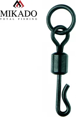 Image de 10 x MIKADO QUICK CHANGE SWIVEL WITH RING émerillons noirs pour carpe #8