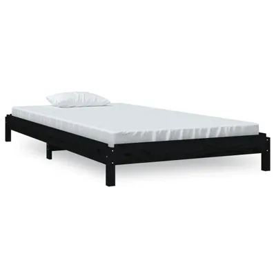 Obrázek produktu pro Stohovatelná postel černá 80 x 200 cm masivní borovice