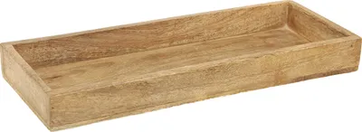 Produktbild von Holztablett Rechteckig Mango Deko-Tablett 39x15,5x4cm 2er Set, 2 Stück