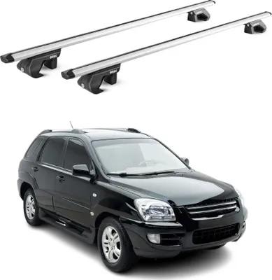 Produktbild von Dachträger Grundtäger für Kia Sportage JE 2004-2010 5 tür 90kg Alu Silber 2x ABE