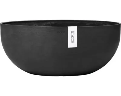 Obrázek produktu pro Květináč Ecopots Sofia plastový Ø 39,3 cm 40,8 x 23,7 x 17,5 cm tmavě šedý