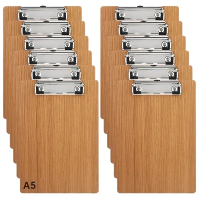 Productafbeelding van Elzusha - Set van 12 Houten Clipboard A5 met Metalen Klem