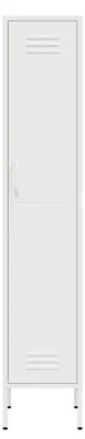 Image de Lendo Online Armoire Vestiaire 35x50x180 cm Métal Blanc