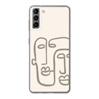Produktbild von MuchoWow® Handyhülle Schutzhülle Hülle für Samsung Galaxy S21 Plus Gesicht - Abstrakt - Strichzeichnung Silikon Softcase Handy Hülle - Handy-Tasche