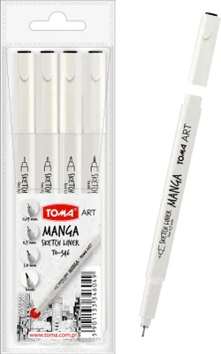 Immagine prodotto di Toma Manga Penna da disegno sottile 4 pezzi TO-346