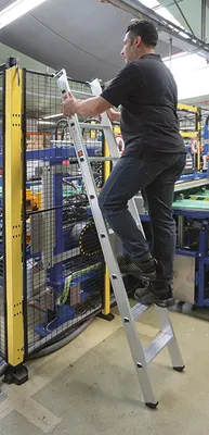 Produktbild von Euroline Premium 30176 Alu Stufenanlegeleiter mit Vario Einhängehaken Ø 60mm 18 Stufen