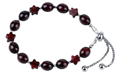 Produktbild von BEYSTON Bernsteinarmband mit Stern, 8-mm-Perlen, KI-generiertes Bild