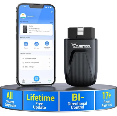 Obrázok produktu pre OBD2 čítač s Bluetooth – bezdrôtový – 17 resetovacích funkcií – diagnostika vozidla – analyzátor motora
