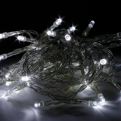 30er LED - Batteriekette Lichterkette Innen kaltweiß Timerfunktion