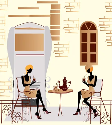 Produktbild von Fototapete - Street Cafe 225x250cm - Vliestapete