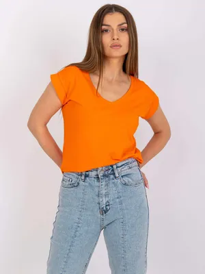 Produktbild von Rue Paris Damen T-Shirt Karly orange MIT