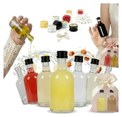 Image de Bimberek TADEK, mini bouteilles en verre de 50 ml, idéales pour les cadeaux d'invités lors de mariages