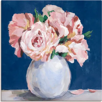Produktbild von ARTland Leinwandbild Süße Pfingstrosen in der Vase Größe: 40x40 cm