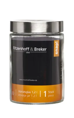 Immagine prodotto di Ritzenhoff & Breker 812084 Vaso di stoccaggio Ritzenhoff & Breker VIO, rotondo, 1,2 litri