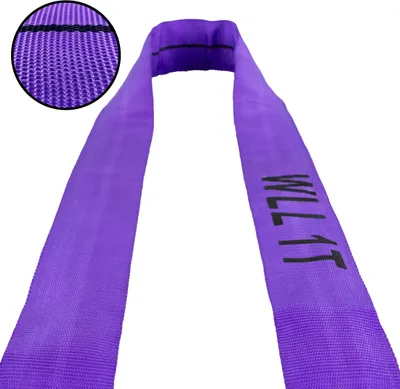 Produktbild von Rundschlinge 1 Meter bis 1000 kg | Bandschlinge DIN EN 1492-1  | Hebeband 1m / 1t | Hebegurt | Hebeschlinge | Kranschlinge | Tragegurt