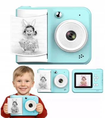 Produktbild von Digitalkamera für Kinder, Sofortbilder, blau