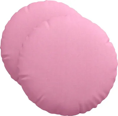 Produktbild von vidaXL Sitzkissen 2 pcs Rosa Ø50 x 19 cm Stoff