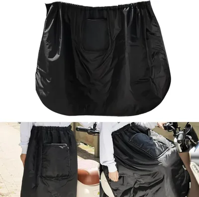 Productafbeelding van Scooter Winterdeken - Beenbescherming Motorroller - Warm Blijven - Wind- en Waterdicht - 135 cm Taille - Zwart