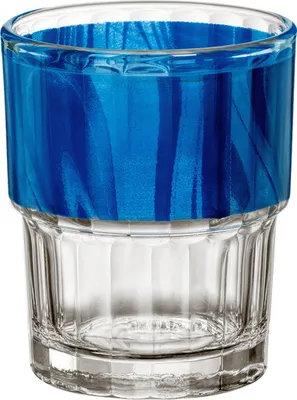 Produktbild von BORMIOLI ROCCO Lyon Trinkglas stapelbar, Optique Blau, Inhalt: 0,2 Liter