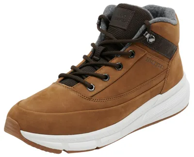 Zdjęcie produktu dla Buty Tommy Hilfiger męskie, botki, ciepłe, hybrydowe, wykonane z nubuku i skóry, kolor brązowy