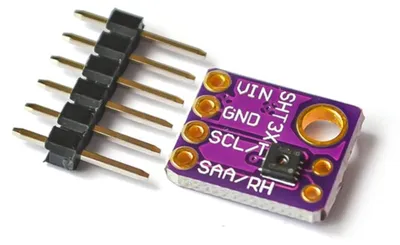 Zdjęcie produktu dla Czujnik temperatury i wilgotności, moduł breakout, 3,3 V / 5 V, kompatybilny z Arduino