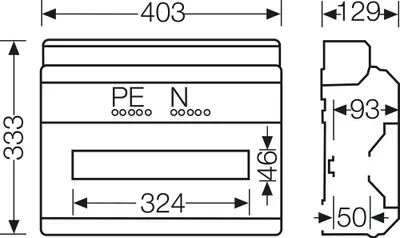 Immagine prodotto di HENSEL Custodia automatica HENS KV9118 1RHG 18 TE IP65