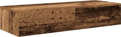 Obrázek produktu pro vidaXL Nástěnná police se zásuvkami, vzhled starého dřeva 100x36x19 cm
