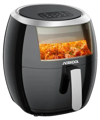 Obrázok produktu pre Fritéza na horúci vzduch, objem 8 l, výkon 1800 W, dotykový displej, košík s nepriľnavým povrchom, rýchla cirkulácia vzduchu