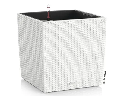 Obrázok produktu pre Samozavlažovací kvetináč Lechuza Cube 30x30x30 cm kompletný set biely