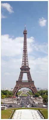 Produktbild von Wallario Wandbild aus Acryl, 125 x 50 cm, freischwebende Optik - Eiffelturm in Paris
