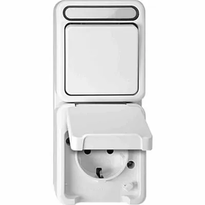 Produktbild von MERTEN MEG3494-8019 Kombi. SCHUKO-Steckdose AQUASTAR