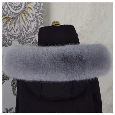 Productafbeelding van Faux Fur Kraag - Verwijderbare Winterjas - Grijs