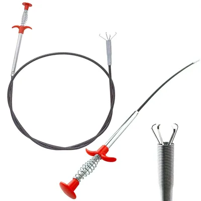 Produktbild von Set mit 2 flexiblen Reinigungsspiralen für Abflüsse, 90/200 cm