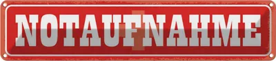 Produktbild von vianmo Blechschild 10x46 cm Notaufnahme