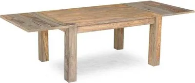 Image de MASSIVMOEBEL24 | Table à manger extensible 140-220x90 Palissandre huilé Gris taupe NATURE GREY #303