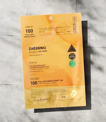 Obrázek produktu pro VT Cosmetics - Vita-Light Reedle Shot 100 2step Hydrogel Mask - Rozjasňující hydrogelová maska 1,5g+33g