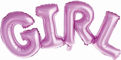 Produktbild von Folienballon Buchstabengirlande Girl Mädchen rosa