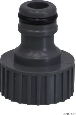 Image de Raccord de robinet PVC-U 1/2" femelle x click mâle Gris