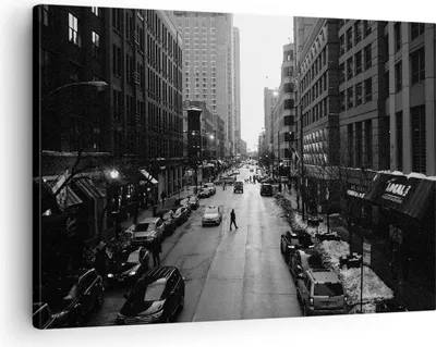 Produktbild von Bild auf Leinwand - Leinwandbild - Stadt Straße Haus - 70x50cm - Wand Bild - Wanddeko - Wandbilder - Leinwanddruck - Bilder - Kunstdruck - Wanddekoration - Leinwand bilder - Wandkunst - AA70x50-3688