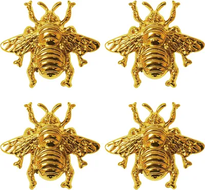 Produktbild von Schrank- und Schubladenkn?pfe mit Bienenkn?pfen aus Messing und Gold