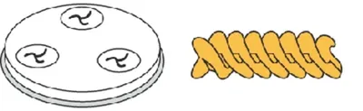 Zdjęcie produktu dla Płytka do makaronu Ø 50 mm Fusilli do MPF 1,5