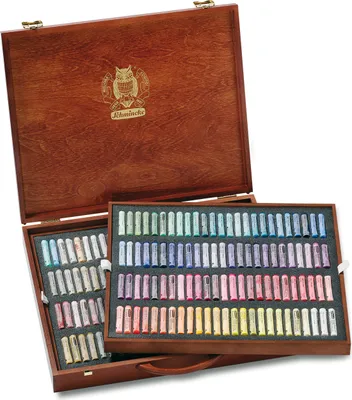Produktbild von Schmincke Pastell Malkasten Pastell Holzkasten 200 Stifte Mehrzweck Pastell  77 200 097